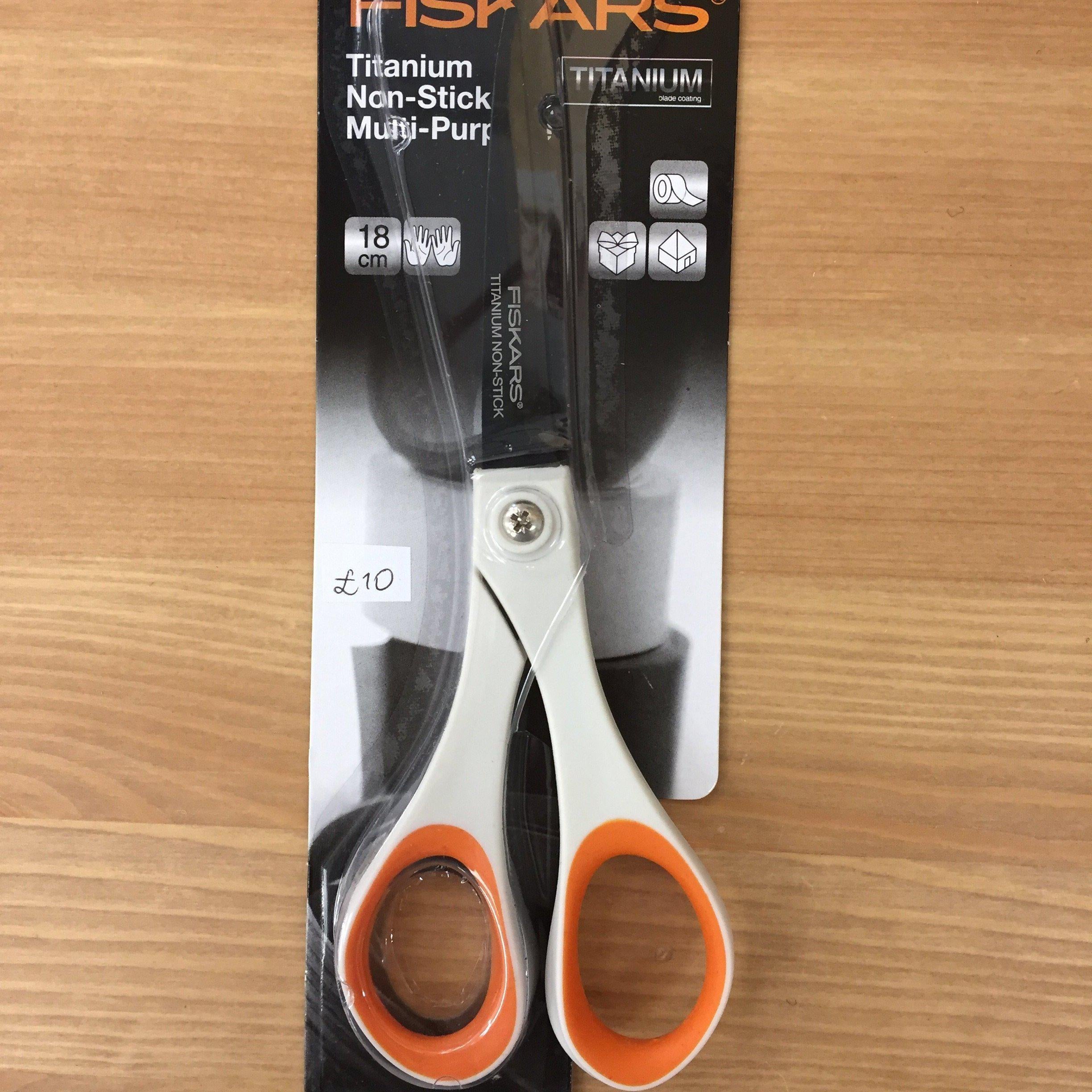 Fiskars Titanium Non-Stick Multi-Purpose Scissors 18 cm Fiskars Measuring Tools and Cutting - Fabric Mouse