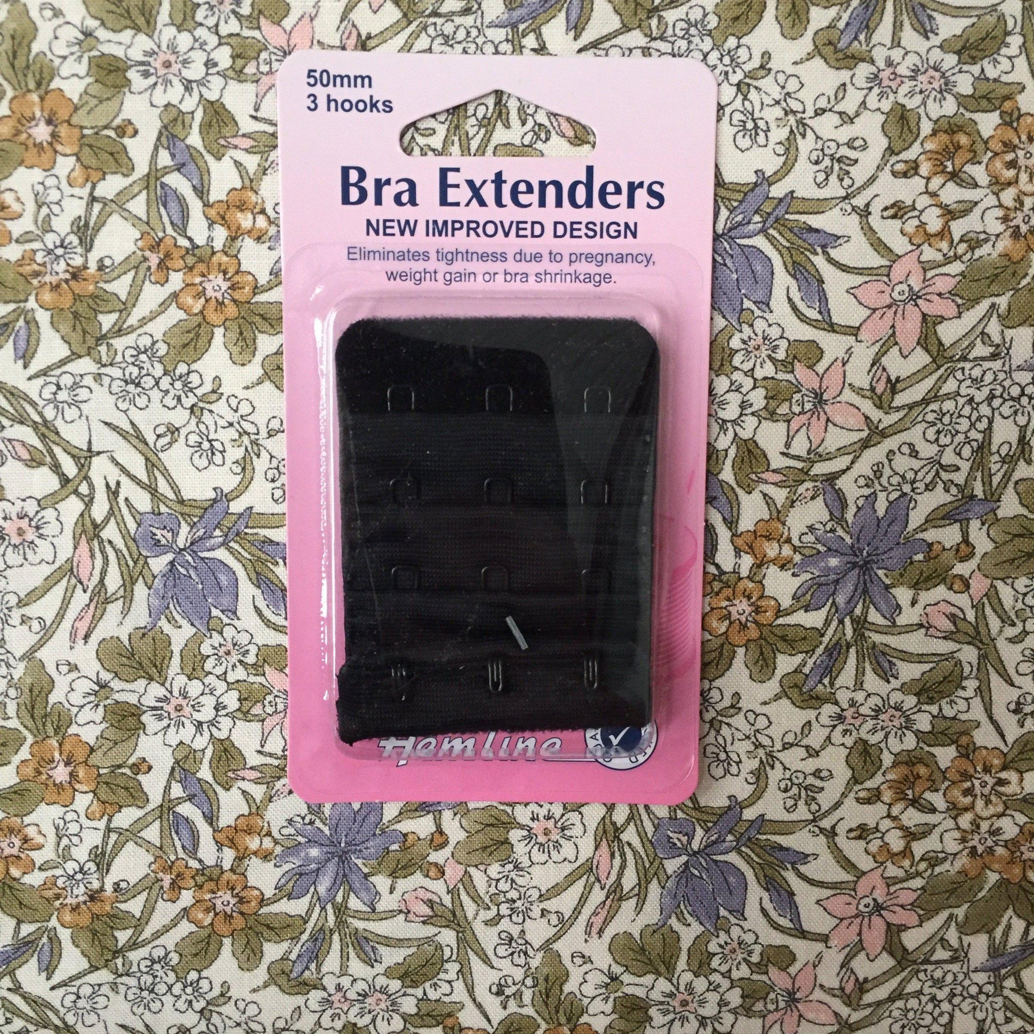 Hemline Bra Back Extenders 3 Hook 50mm: Black-Measuring Tools and Cutting-Hemline-Fabric Mouse