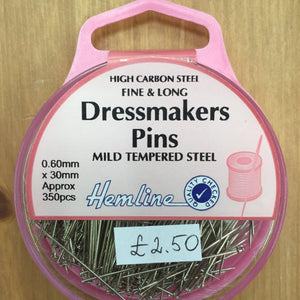 Hemline Dressmakers Pins H701-Pins & Needles-Hemline-Fabric Mouse