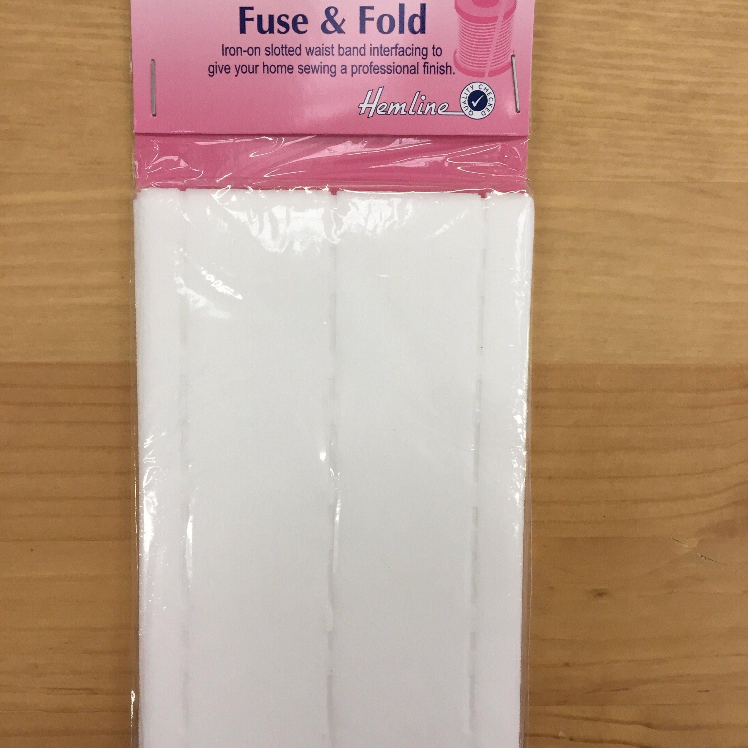 Hemline Fuse & Fold iron-on slotted waist band 3 mtrs x 35 mm