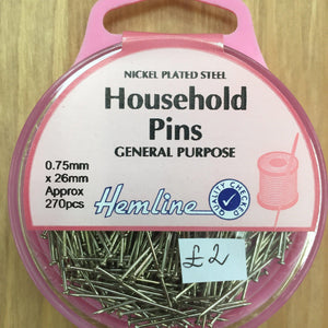 Hemline Household Pins H705-Pins & Needles-Hemline-Fabric Mouse