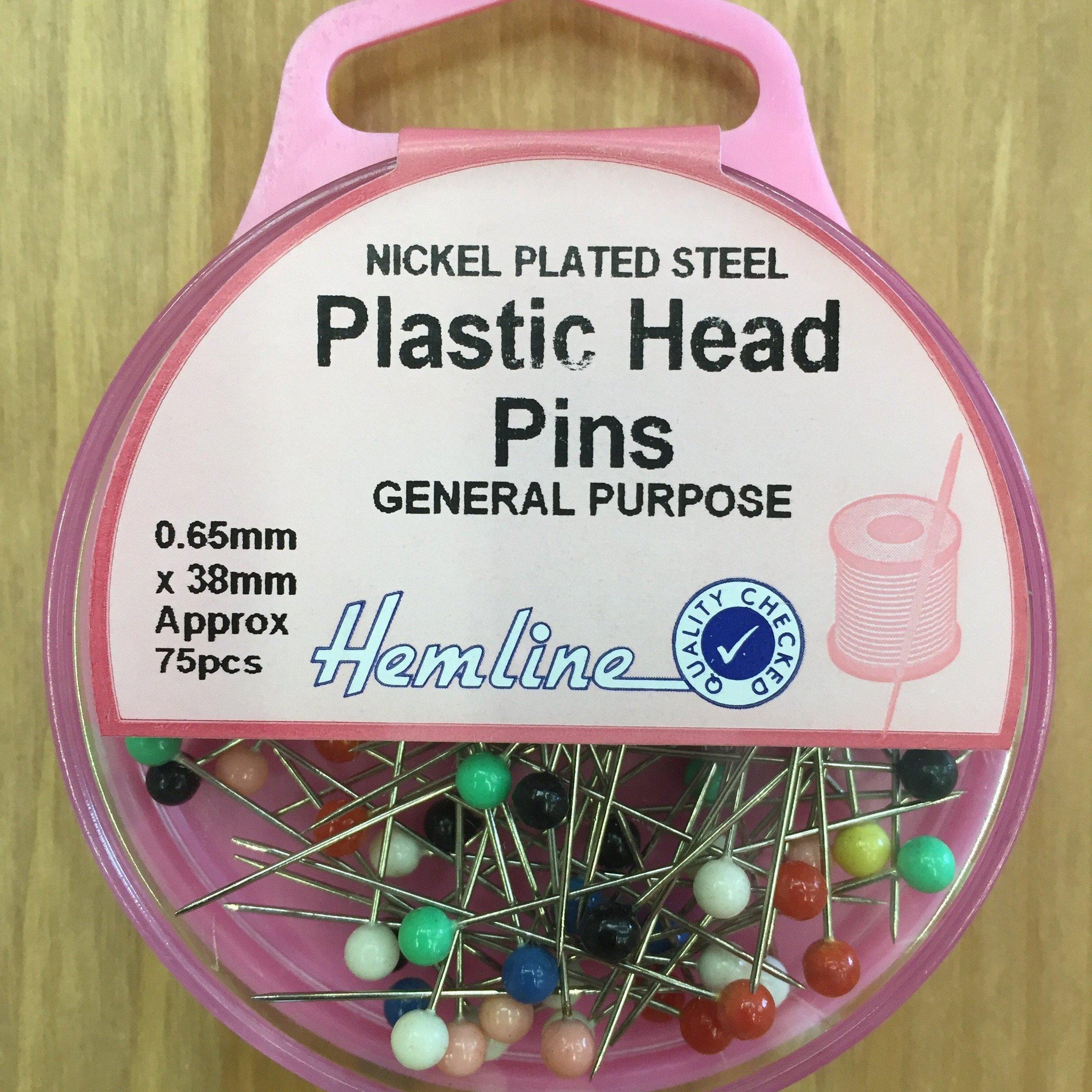 Hemline Plastic Head Pins H706-Pins & Needles-Hemline-Fabric Mouse