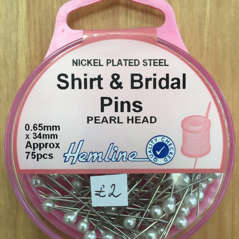 Hemline Shirt & Bridal Pins H676-Pins & Needles-Hemline-Fabric Mouse