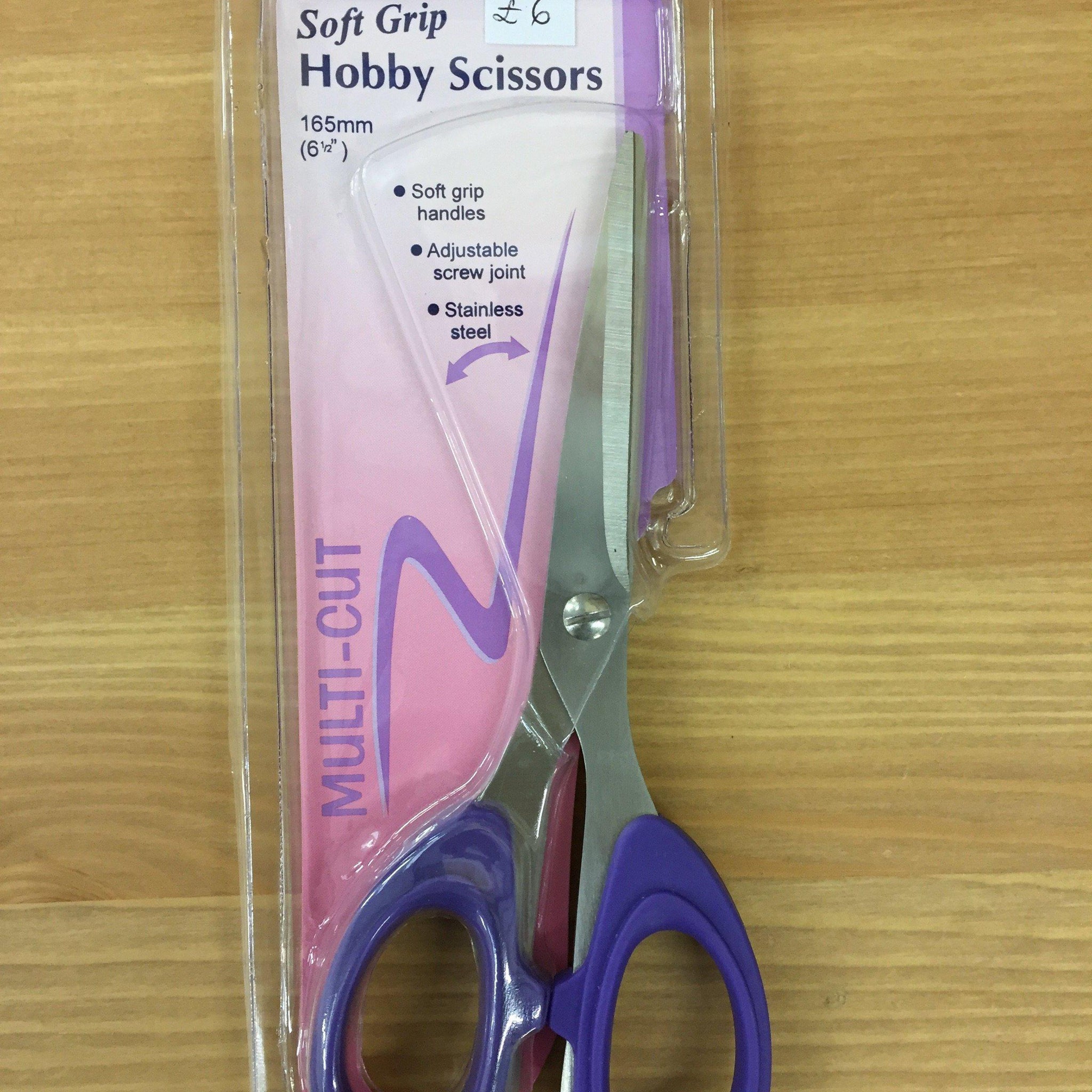 Hemline Soft Grip Hobby Scissors 16,5 cm-Measuring Tools and Cutting-Hemline-Fabric Mouse