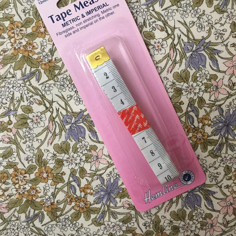 Hemline Tape Measure 150cm: Metric/Imperial-Sewing & Needlecrafts-Hemline-Fabric Mouse