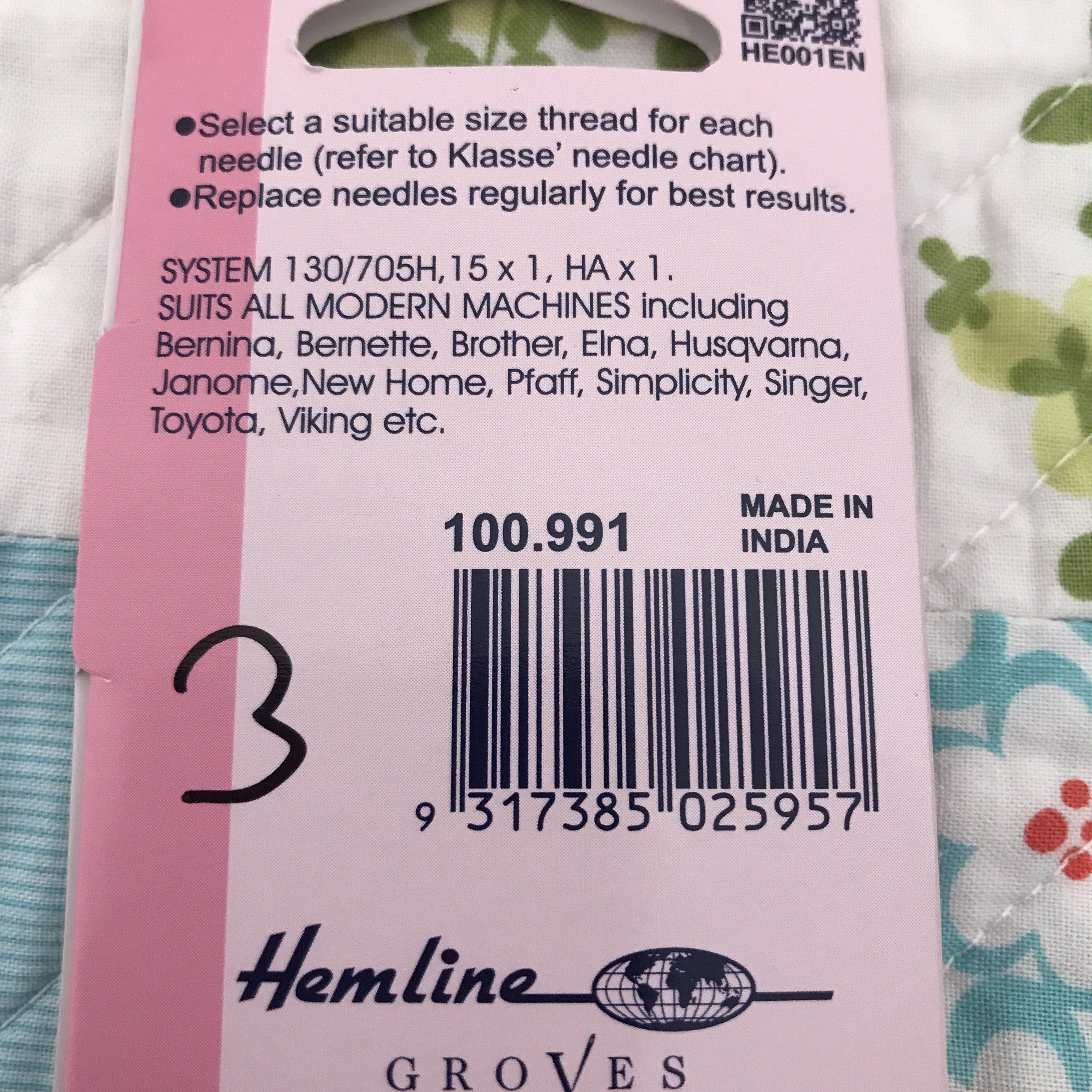 Hemline universal sewing machine needles fine assorted Hemline Sewing Machine Needles - Fabric Mouse