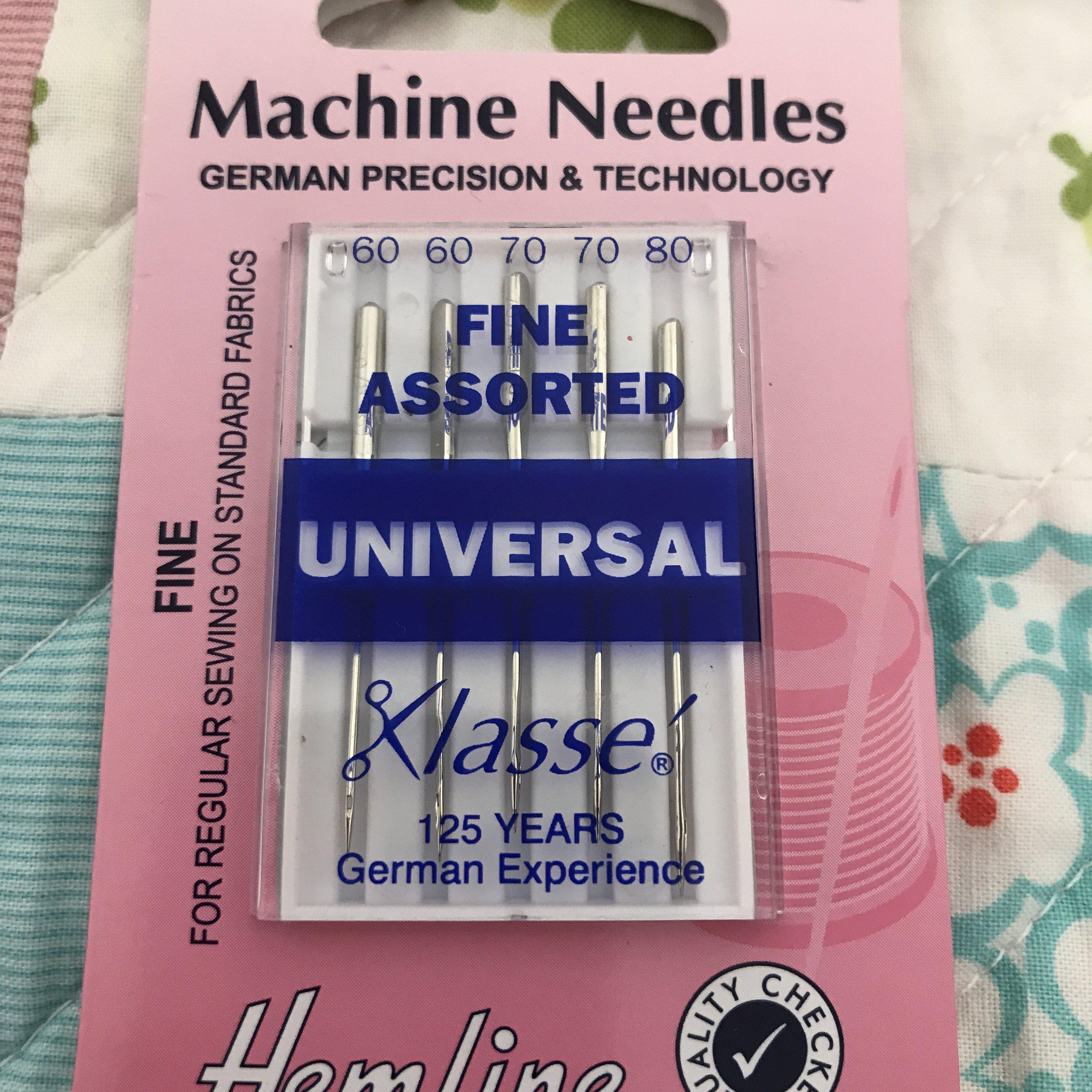 Hemline universal sewing machine needles fine assorted Hemline Sewing Machine Needles - Fabric Mouse