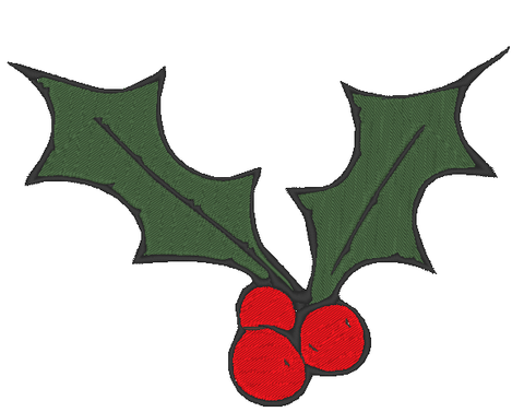 Fabric Mouse Embroidery Design - Holly