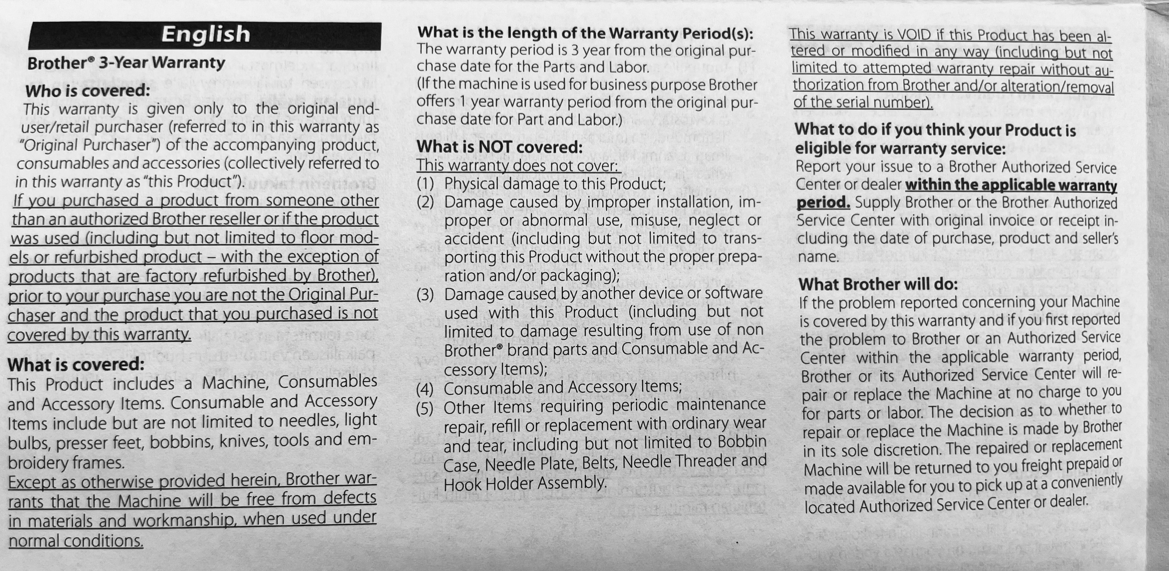Warranty Repair Booking