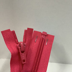 YKK Nylon Open End Zip 25cm 10inch: Shocking Pink (516) ZS1\K12