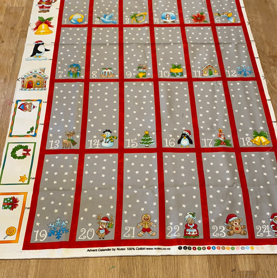 XP006 Christmas advent Panel grey nutex