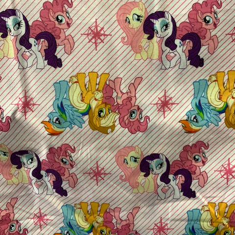 My Little Pony Fabric - Ponies On White LFF07