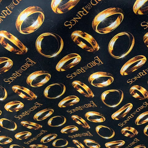Lord of the Rings Fabric - Gold Ring LFE11