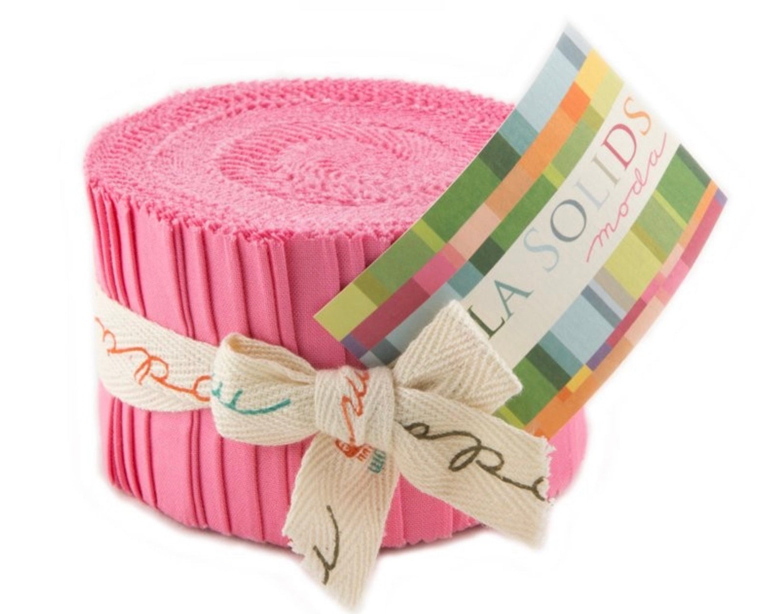 Bella Solids: Shade 9900JJR-27 - Pink | Moda Junior Jelly Roll