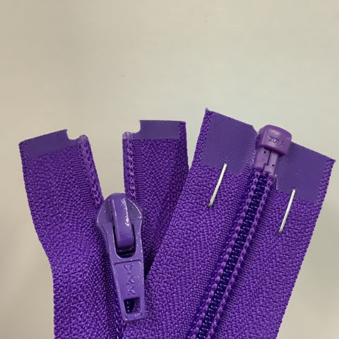 YKK Nylon Open End Zip 51cm 20inch: Purple (218) ZS1\N7