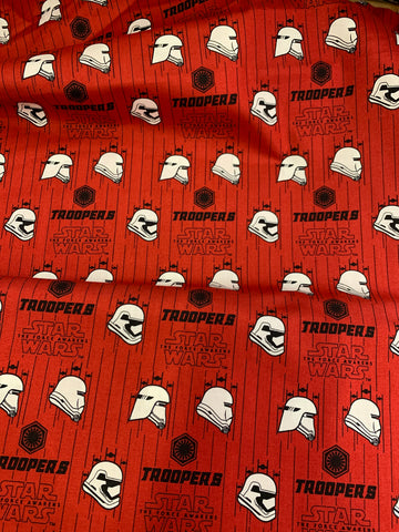 Star Wars Fabric - Troopers On Red LFB07