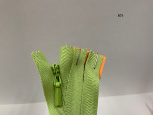 YKK Concealed Zipper 16 inc 41cm Lime (874)