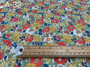 Liberty Fabric Cosmos Meadow Red Per 50cm CA32