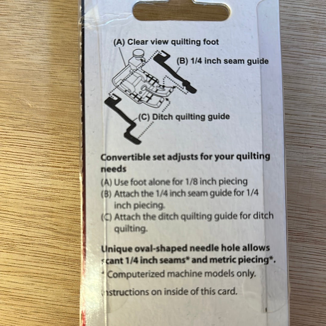 Janome Clear View Quilting Foot and Guide set Category B/C