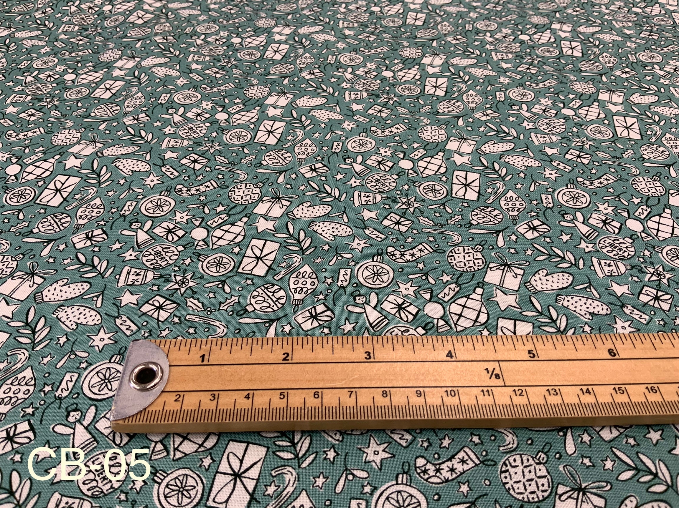 Liberty Fabric Festive Cheer Green  - 1/2 metre