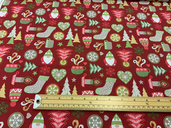 X074 Hygge Christmas D# C26 | Lewis & Irene - 1/2 Metre