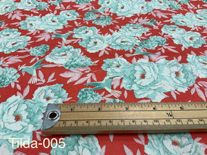 Tilda Fabric Lemontree Collection- Hummingbird -Coral per 50cm Tilda 005