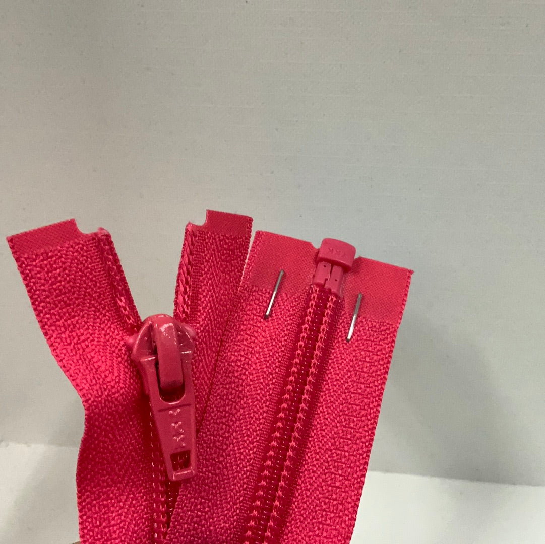 YKK Nylon Open End Zip Shocking Pink (516)