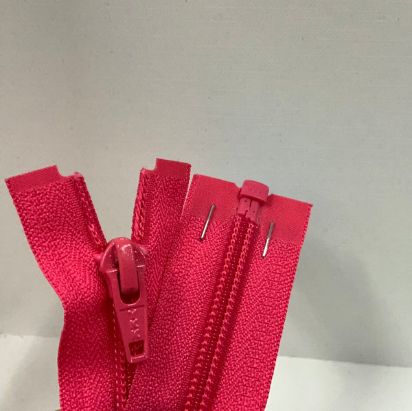 YKK Nylon Open End Zip Shocking Pink (516)