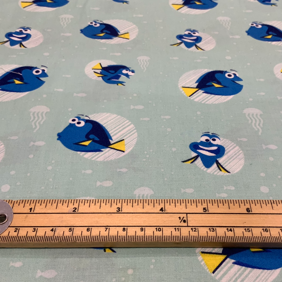 Disney - Finding Dory- Green - 100% Cotton Fabric - LFH18