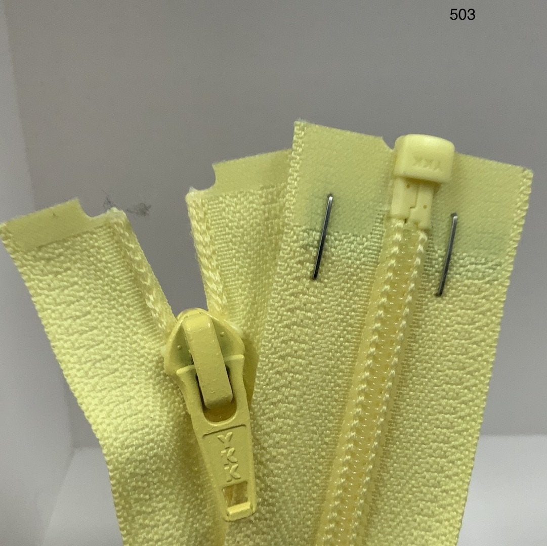 YKK Nylon Open End Zip 66cm 26inch: Lemon (503) ZS1\C4