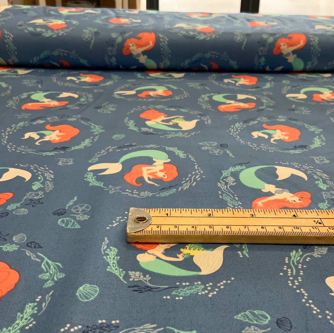 The Little Mermaid - 100% Cotton Fabric - LFG19