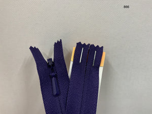 YKK Concealed / Invisible Zipper 9 inch 23cm Dk Purple (866) ZS3\Q2