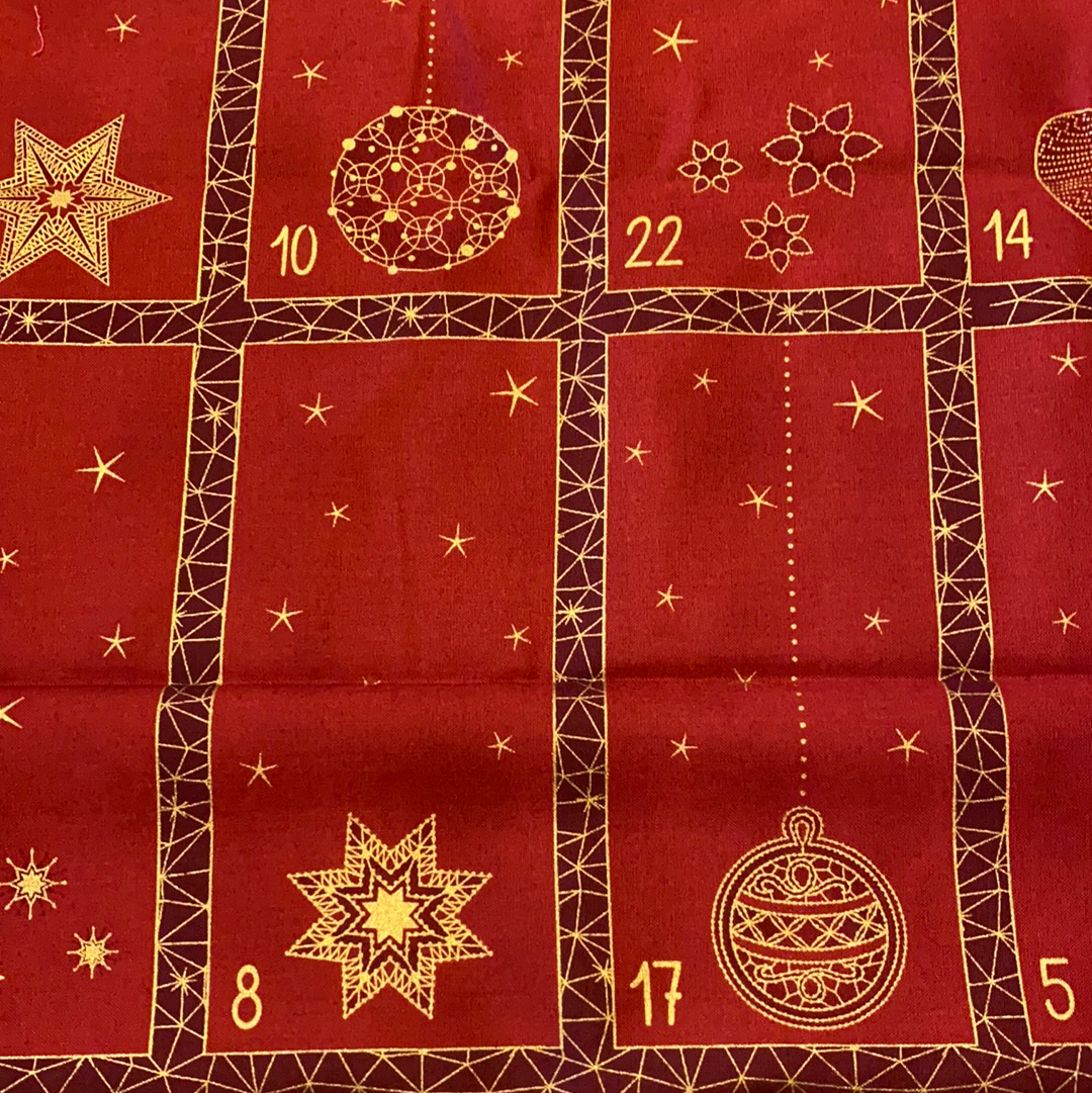 XP007 Christmas advent Panel Stoff