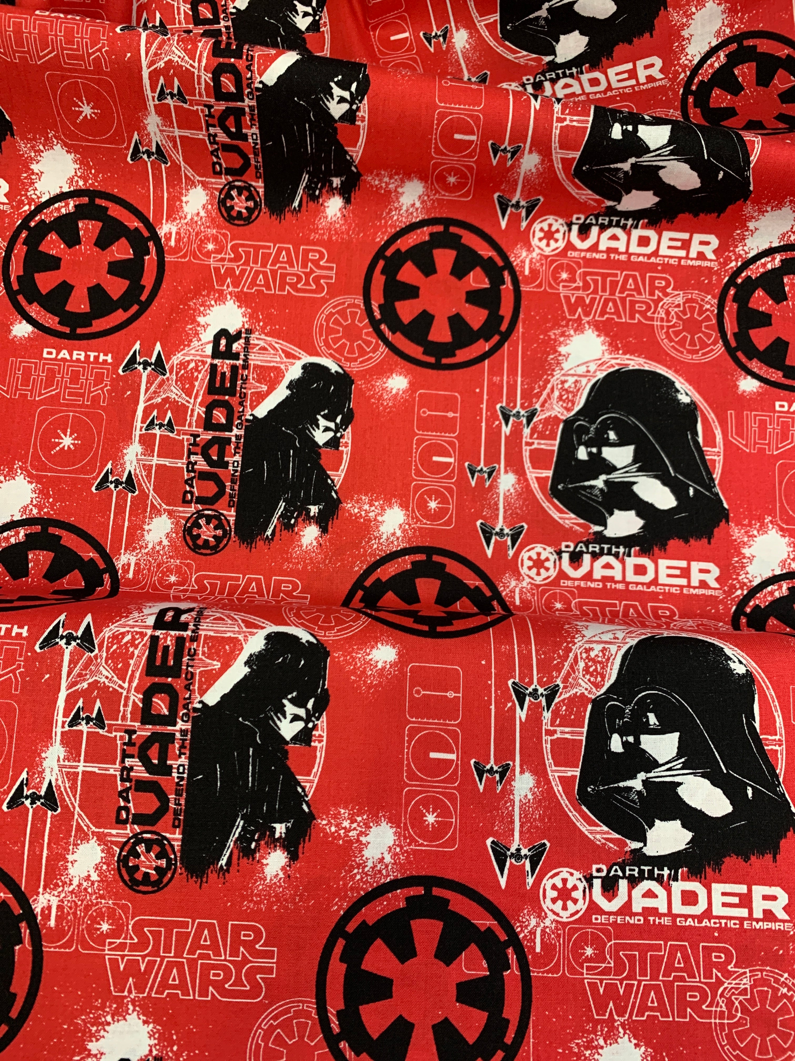 Star Wars Fabric Darth Vader On Red LFB03