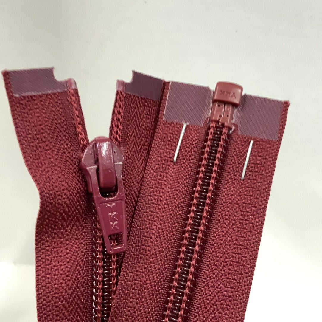 YKK Nylon Open End Zip 66cm 26inch: Dark Wine (527) ZS1\H4