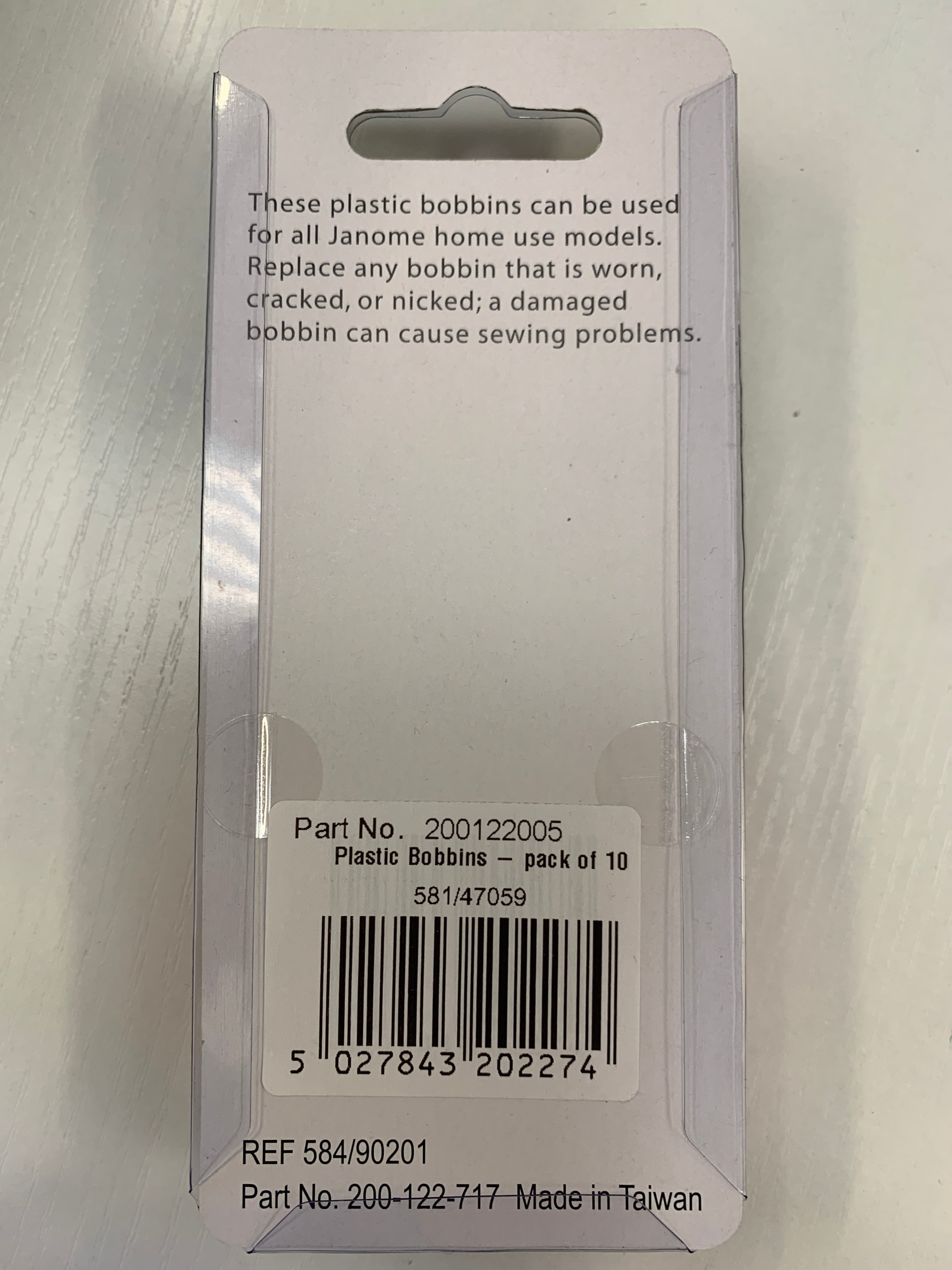 Janome Plastic Bobbins Pack of 10