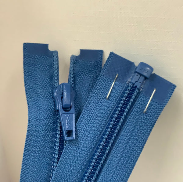 YKK Nylon Open End Zip Saxe Blue (557)