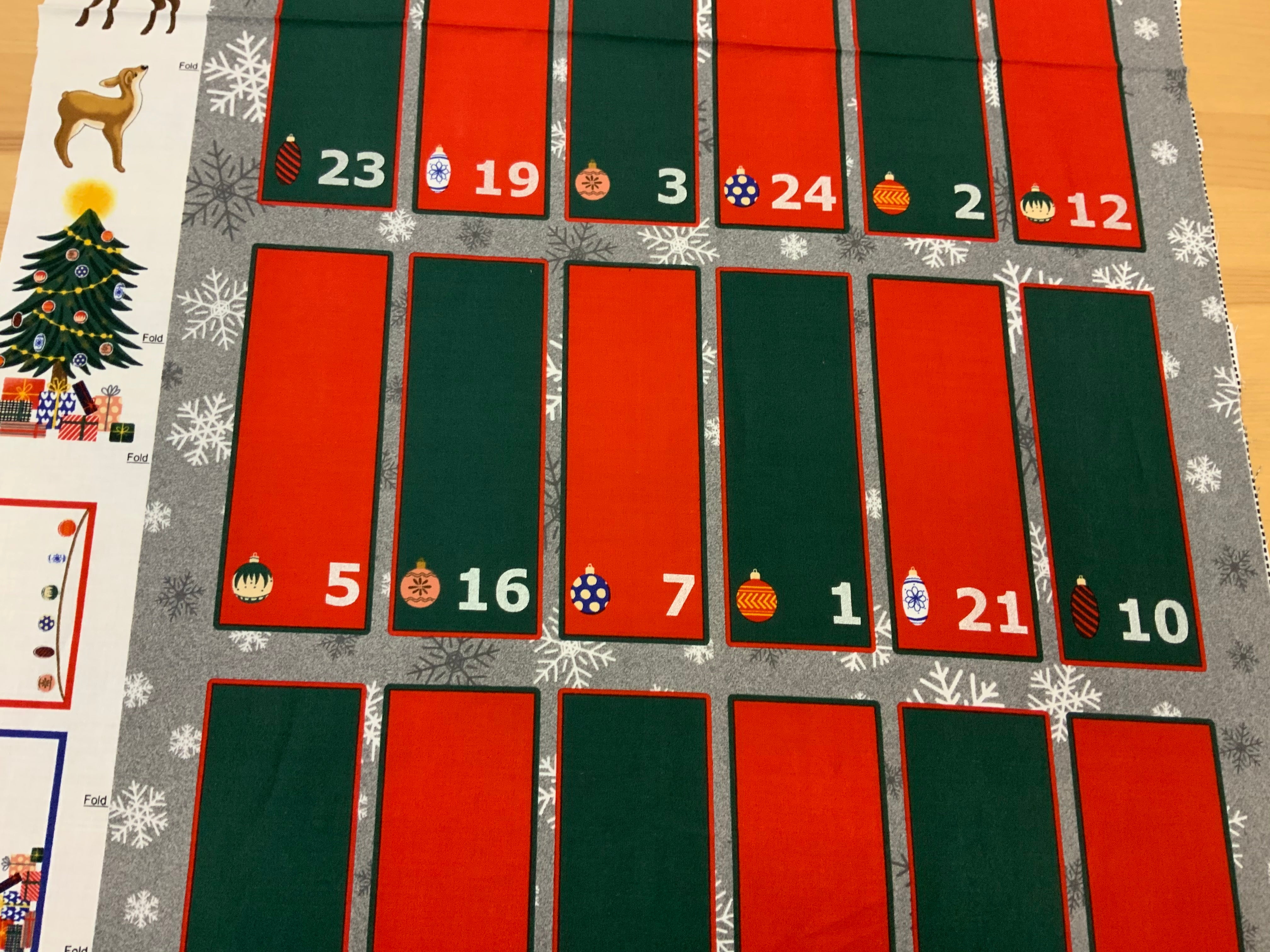 XP043- Christmas woodland scene Advent Panel - Littondale