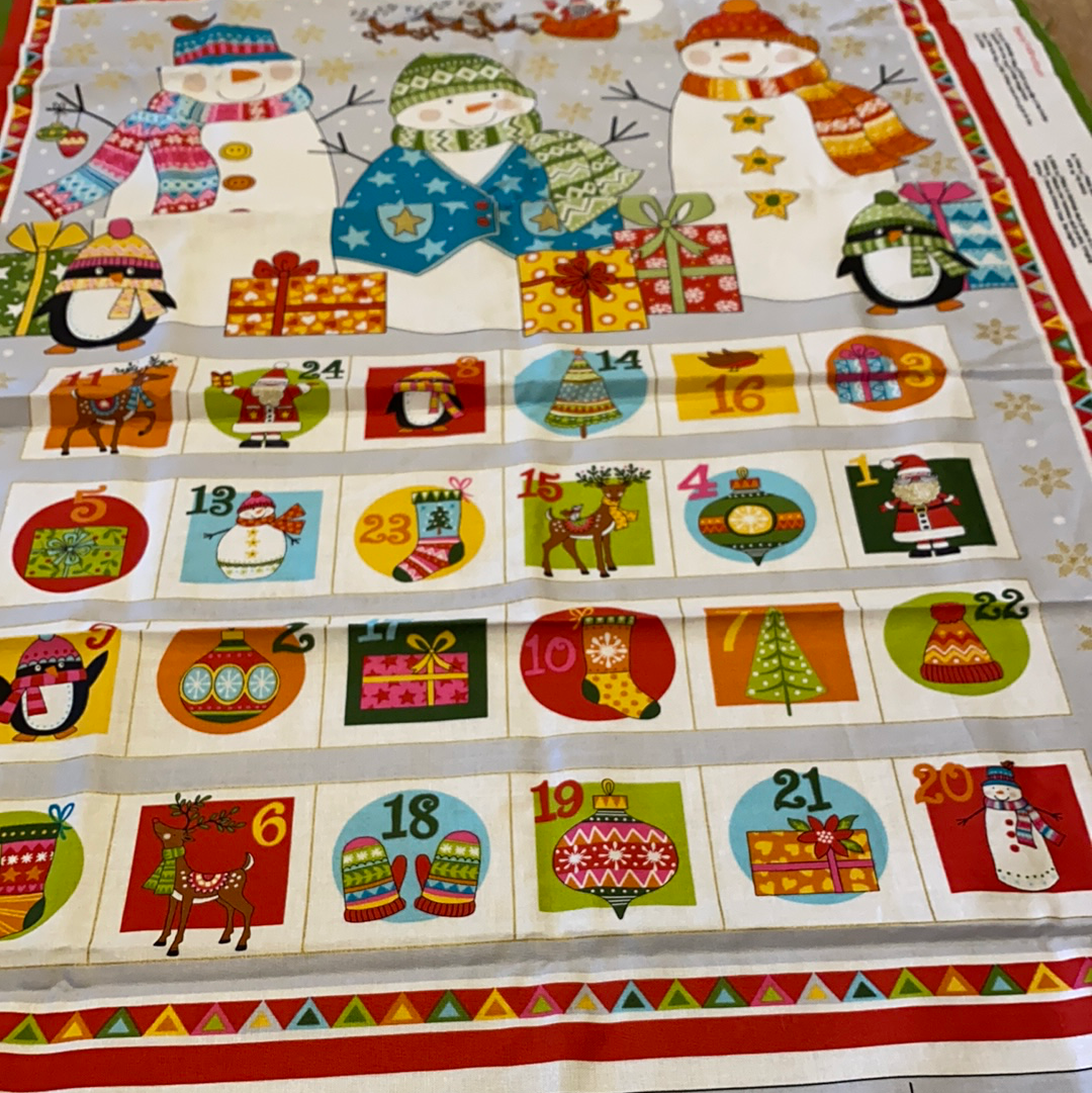 XP018 Christmas advent Panel Happy Snowman Makower