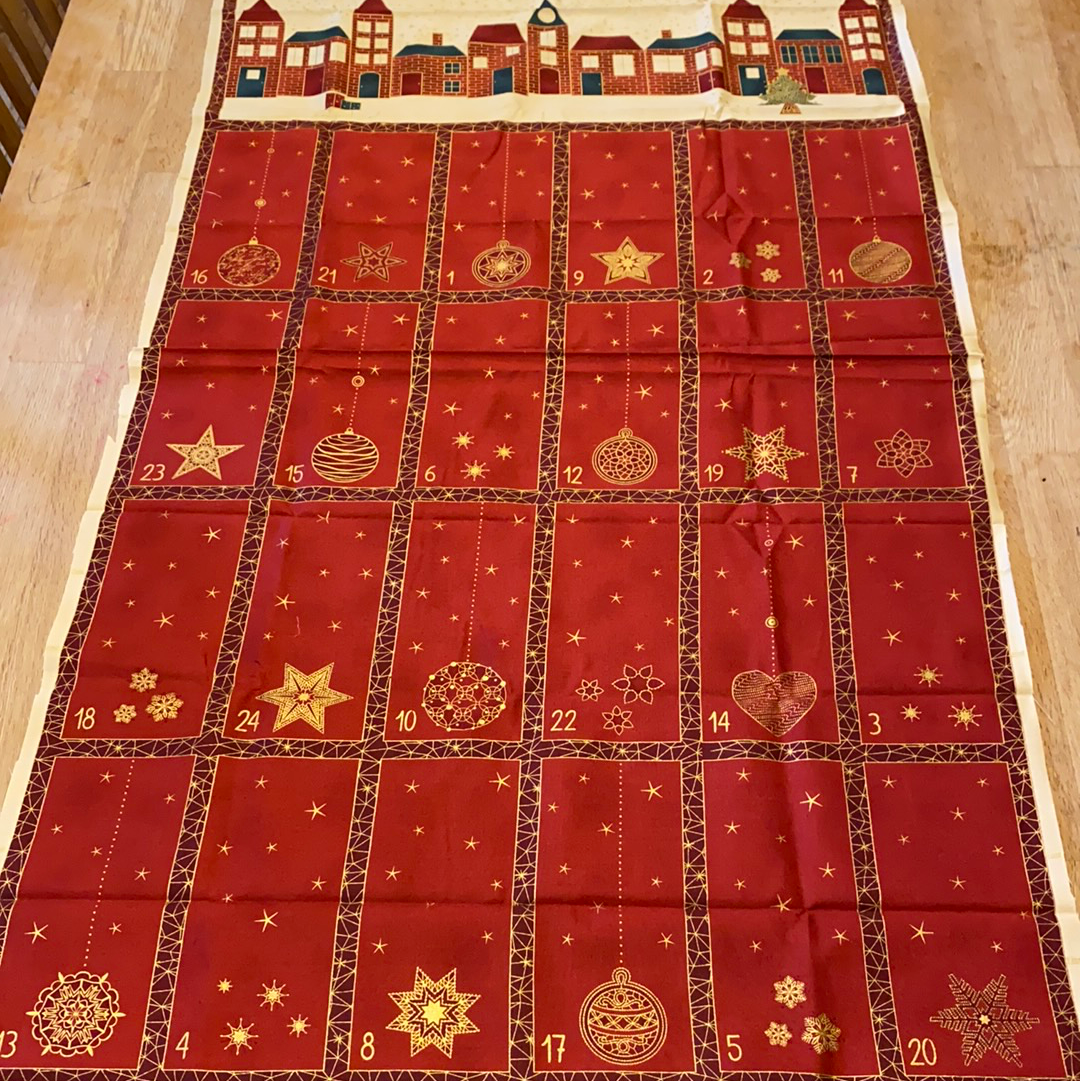 XP007 Christmas advent Panel Stoff