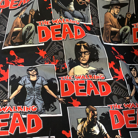 The Walking Dead Fabric - Characters In Frames LFE04