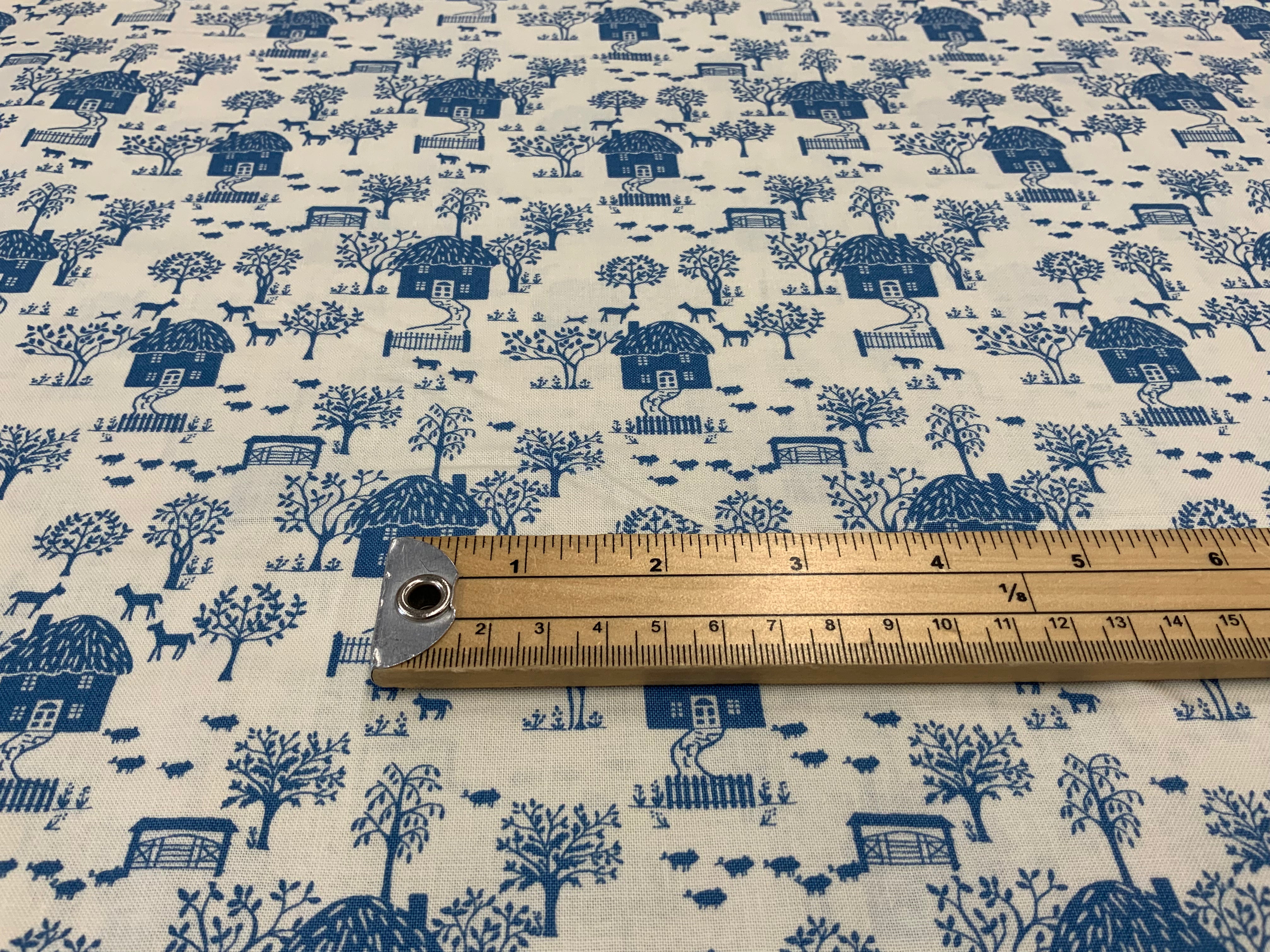 Liberty Fabric Cottage Lane Blue  - 1/2 metre