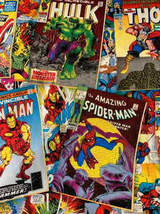 Comic Book Fabric - Retro Avengers Comic Covers LFC06