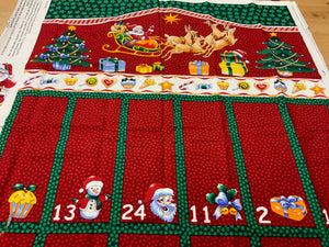 XP030 Green Red Xmas Tree Christmas Panel from cotton craft company