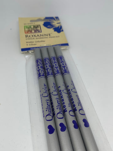 Silver Chalk Marking Pencils x4 Roxanne Quilters Choice