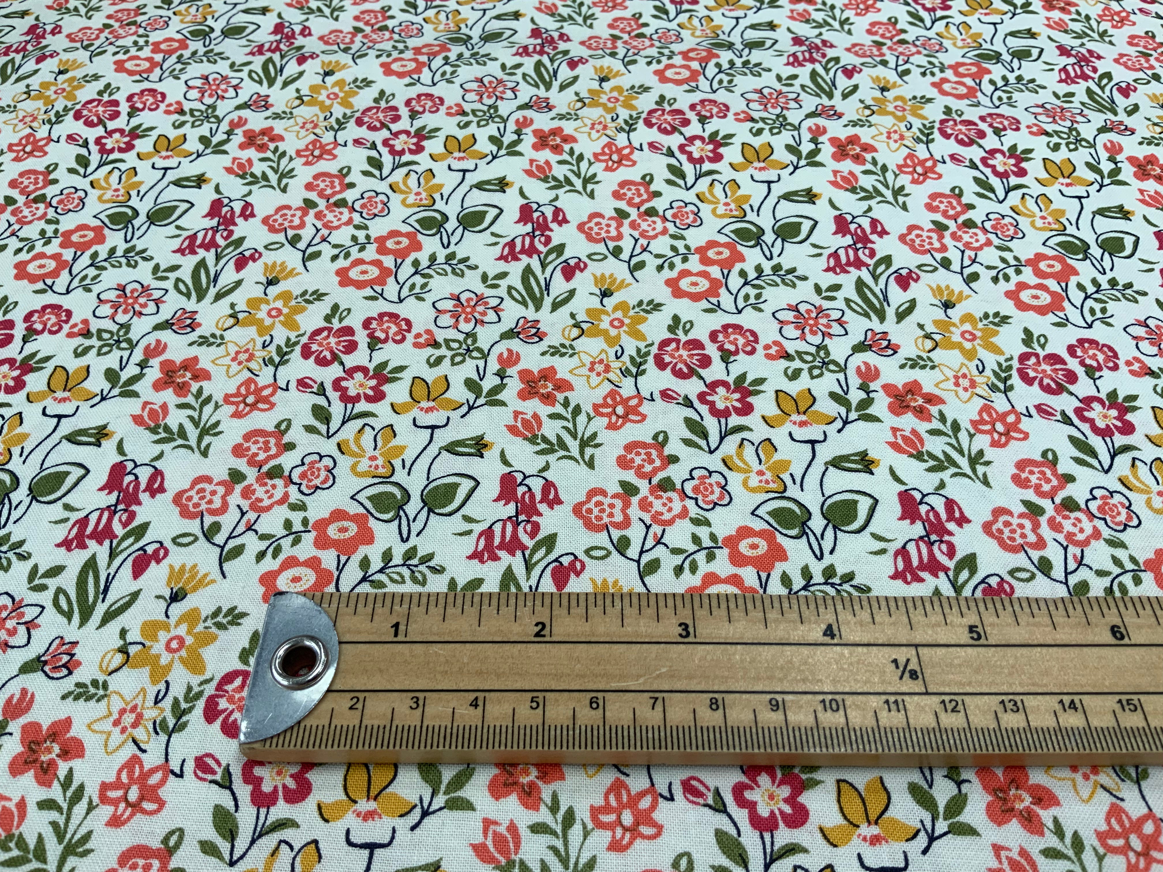 Liberty Fabric Lawn Games Yellow  - 1/2 metre