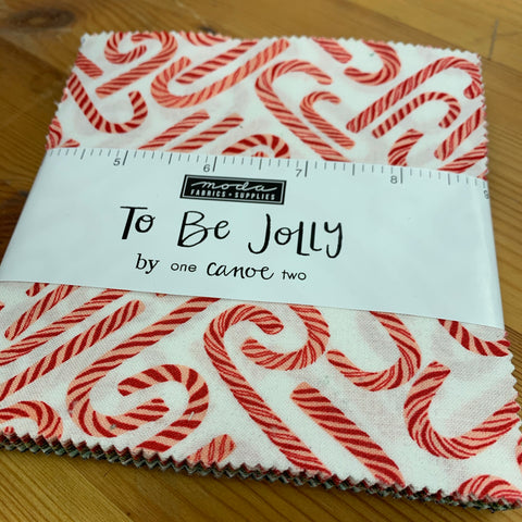 To be Jolly Charm pack by one canoe two square quilting fabric 5" CP11