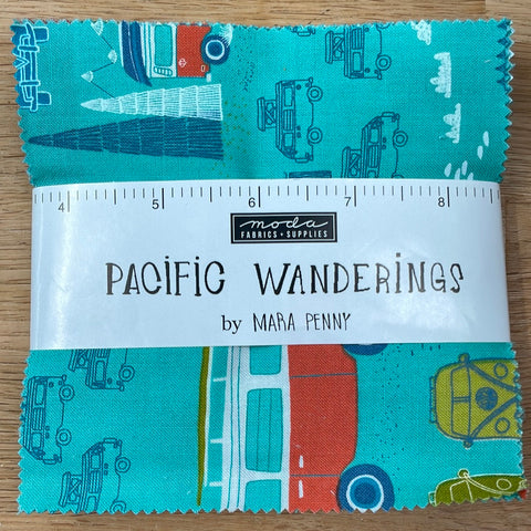 Pacific Wanderingsvw camper Moda Charm pack by Mara Penny CP02
