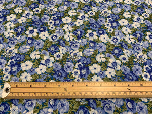 Liberty Fabric Peach Bloom Blue Per 50cm CA16