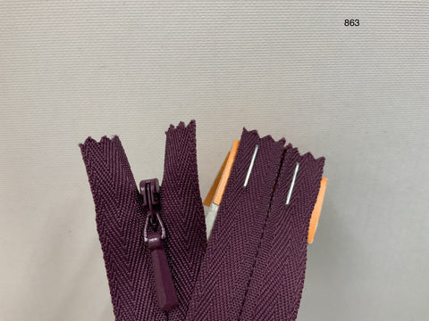 YKK Concealed / Invisible Zipper 9 inch 23cm (863) ZS3\P2